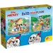 Mickey Mouse 2 in 1 maxi puzzle da 2x12 pezzi e album da colorare - Lisciani