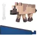 Minecraft: Lupo Castagna, personaggio lupo con accessori - Mattel