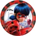 Miraculous: Coccinella e Gatto Nero set di piatti di carta 8 pezzi 23 cm