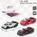 Modellino dauto in metallo a retrocarica della polizia Bugatti in diverse varianti 1/32