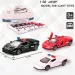 Modellino di auto in metallo Lamborghini della polizia con retrocarica in diverse varianti 1/32