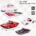 Modello di auto in metallo a retrocarica della polizia Muscle Car in diverse varianti 1/32