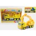 Modello di camion con escavatore giallo da 27 cm