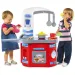 Molto: La mia prima cucina giocattolo rossa set da 12 pezzi 65x27x68cm