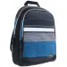 Must: Zaino scolastico a quattro scomparti 2 in 1 blu-nero, 47x25x33cm