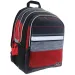 Must: Zaino scolastico a quattro scomparti 2 in 1 rosso-nero, 47x25x33cm