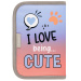 My Little Friend - astuccio pieghevole con motivo Grey Yorkie 21x14x3,5 cm