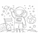 NASA libro da colorare creativo con adesivi e stencil in diverse varianti