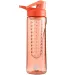 Nebulo: Borraccia con chiusura a clip e portafrutta corallo 750ml
