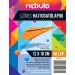 Nebulo: Carta colorata per origami, 50 fogli, 12x16 cm, 80g
