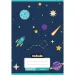 Nebulo: Quaderno A/5 con graffette, motivo astronave
