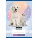 Nebulo: Quaderno a righe per la 4ª classe formato A/5 21-32 con motivo di cani e gatti