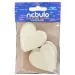 Nebulo: set di 6 cuori decorativi in legno 4,5x5x0,2cm