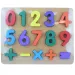 Numeri colorati gioco di incastro in legno 30x22cm