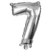 Numerosi palloncini in lamina color argento – numero 7, 32 cm