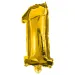 Numerosi palloncini in lamina color oro – numero 1, 32 cm