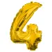 Numerosi palloncini in lamina color oro – numero 4, 32 cm