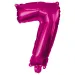 Numerosi palloncini in lamina di colore rosa – numero 7, 96 cm