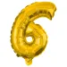 Numerosi palloncini in mylar color oro – numero 6, 86 cm