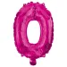 Numerosi palloncini in mylar colore rosa – numero 0, 96 cm