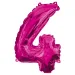 Numerosi palloncini in mylar colore rosa – numero 4, 96 cm