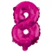 Numerosi palloncini in mylar colore rosa – numero 8, 96 cm