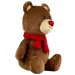 Orso di peluche marrone con naso lucido, 25 cm