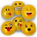 Palla di gomma con motivo emoji in diverse varianti 23 cm