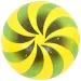 Palla di gomma decorata da 23 cm in vari colori