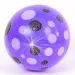 Palla di gomma viola con motivo a pois, 23 cm