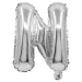 Palloncino in mylar a forma di lettera N colore argento - 32 cm