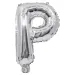 Palloncino in mylar a forma di lettera P colore argento - 32 cm