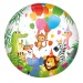 Palloncino in mylar per compleanno - Motivo allegro con animali 46cm