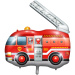 Palloncino metallizzato con camion dei pompieri 65x51cm