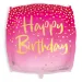 Palloncino quadrato Buon Compleanno 46 cm - rosa
