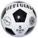 Pallone da calcio in similpelle nero-bianco 23cm