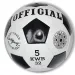 Pallone da calcio in similpelle bianco e nero da 23 cm