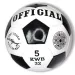 Pallone da calcio in similpelle bianco-nero 23 cm