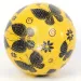 Pallone di gomma con motivo a farfalla gialla e motivo a pois, 23 cm