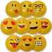 Pallone di gomma con motivo smiley in diverse varianti 23 cm