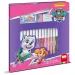 Paw Patrol: Set timbri da 22 pezzi con Skye ed Everest con pennarello - Multiprint