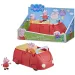 Peppa Pig: Set di personaggi con l’auto rossa della famiglia di Peppa – Hasbro