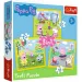 Peppa Pig: Un giorno felice 3 in 1 puzzle - Trefl