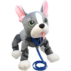 Peppy Pets: Peluche bulldog francese con guinzaglio, 28 cm immagine 2