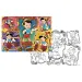 Pinocchio 2 in 1 puzzle e libro da colorare da 108 pezzi 70x50 cm - Lisciani