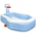 Piscina familiare con canestro da basket 257x188x130cm