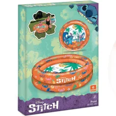 Piscina gonfiabile Disney Stitch a 2 anelli da 100 cm - Mondo Toys immagine 1