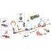Pista da corsa Speed Track con 20 pezzi, con loop e auto a retrocarica in scala 1/64