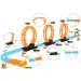 Pista da corsa: set da 28 pezzi con 3 loop e 2 auto a retrocarica 1/64