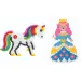 PlayBox: 2 basi per perline stirabili da 9 mm a forma di unicorno e principessa